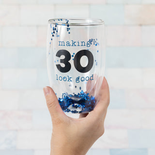 30 14 oz Double-Walled Glass