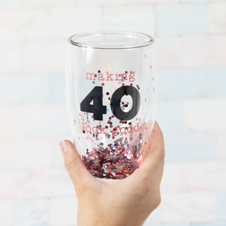 40 14 oz Double-Walled Glass