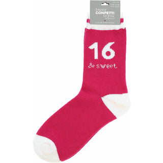 16 & Sweet Ladies Crew Sock