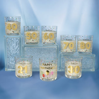 Happy Birthday 3.5 oz Candle with LED Accents