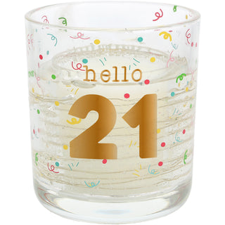 Hello 21 3.5 oz Candle with LED Accents