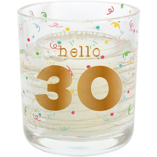 Hello 30 3.5 oz Candle with LED Accents