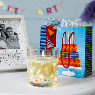 Hello 70 3.5 oz Candle with LED Accents