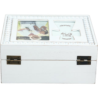 Pray 6.5" x 5" Prayer Box with Photo Frame (Holds 2.25" x 3.25" Photo)