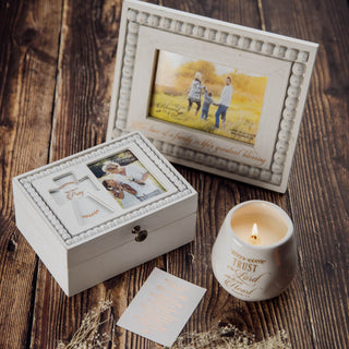 Pray 6.5" x 5" Prayer Box with Photo Frame (Holds 2.25" x 3.25" Photo)