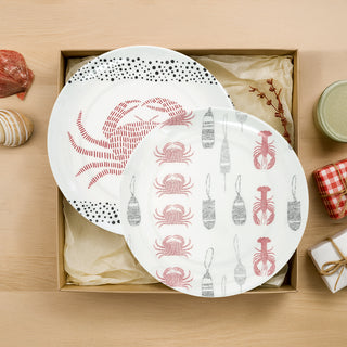 Coastal 8" Melamine Appetizer Plates (Set of 2)
