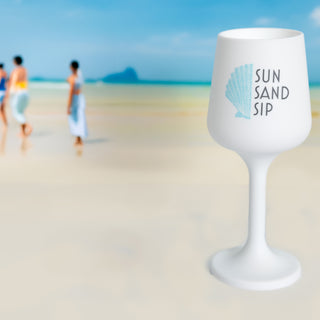 Sun Sand Sip 13 oz Silicone Stemmed Wine Glass