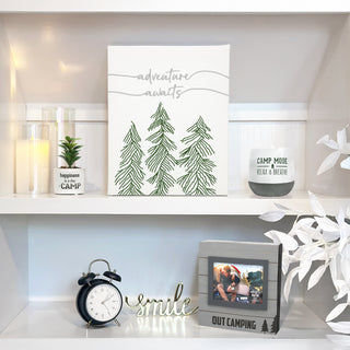 Adventure Awaits 12" x 15" Embroidered Plaque