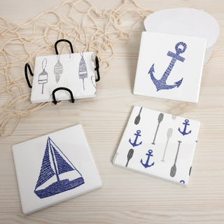 Lake 4" Ceramic Coasters (Set of 4)