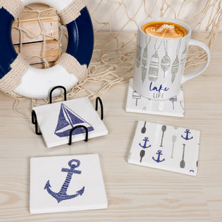 Lake 4" Ceramic Coasters (Set of 4)