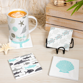 Beach 4" Ceramic Coasters (Set of 4)