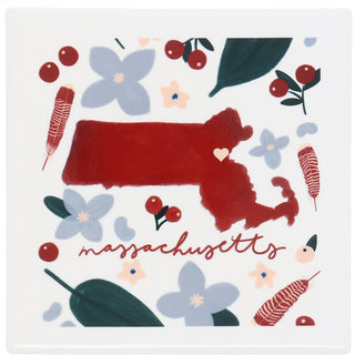 Massachusetts 4" Coaster