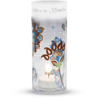 Miracles 6" Glass Cyl. Candle Holder