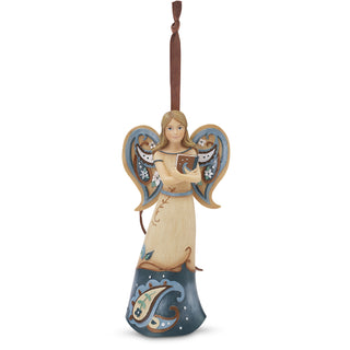 Spiritual Wisdom 4.5" Angel with Book Ornament
