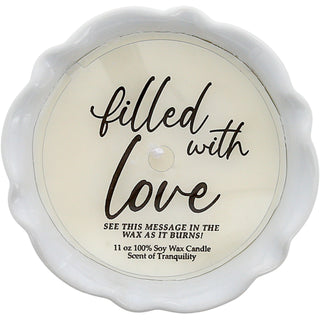 Love Lives Here 11 oz - 100% Soy Wax Reveal Candle Scent: Tranquility