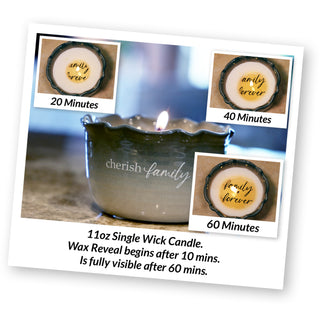 Cherish Family 11 oz - 100% Soy Wax Reveal Candle Scent: Tranquility