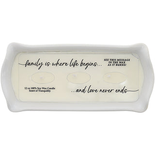 Family 12 oz - 100% Soy Wax Reveal Triple Wick Candle Scent: Tranquility