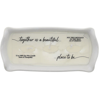 Together 12 oz - 100% Soy Wax Reveal Triple Wick Candle
Scent: Tranquility