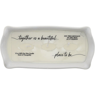 Together 12 oz - 100% Soy Wax Reveal Triple Wick Candle Scent: Tranquility