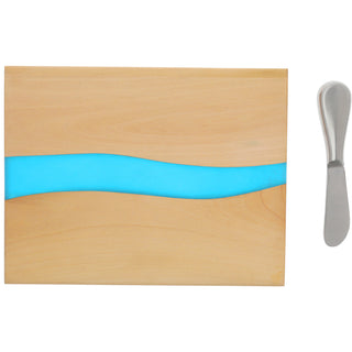 Love 9" Wood & Resin Cheese/Bread Board Set