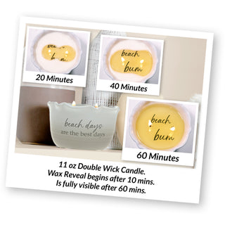 Beach Days 11 oz - 100% Soy Wax Reveal Candle Scent: Tranquility