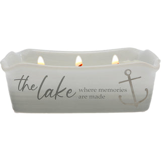 The Lake 12 oz - 100% Soy Wax Reveal Triple Wick Candle Scent: Tranquility