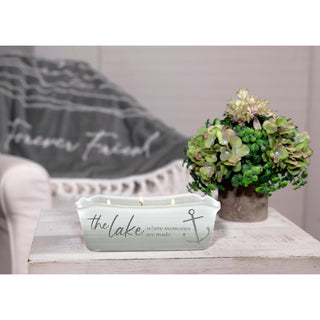 The Lake 12 oz - 100% Soy Wax Reveal Triple Wick Candle Scent: Tranquility