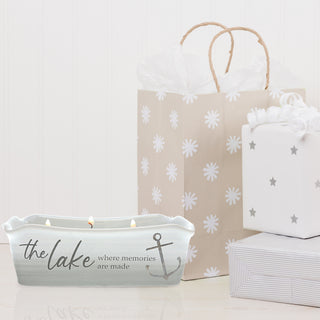 The Lake 12 oz - 100% Soy Wax Reveal Triple Wick Candle Scent: Tranquility