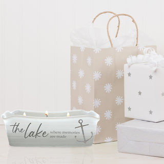 The Lake 12 oz - 100% Soy Wax Reveal Triple Wick Candle Scent: Tranquility