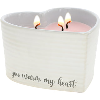 Warm My Heart 8 oz - 100% Soy Wax Reveal Triple Wick Candle with Matches Scent: Vanilla