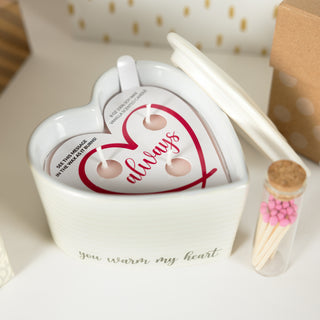 Warm My Heart 8 oz - 100% Soy Wax Reveal Triple Wick Candle with Matches
Scent: Vanilla