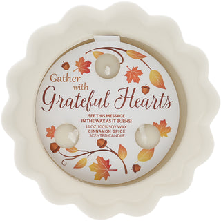 Grateful Hearts 11 oz - 100% Soy Wax Reveal Triple Wick Candle with Matches Scent: Cinnamon Spice