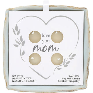 Mom 9 oz - 100% Soy Wax Reveal Candle Scent: Tranquility