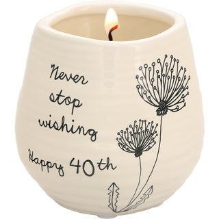 Happy 40th 8 oz - 100% Soy Wax Candle
Scent: Serenity