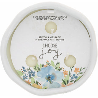 Happy 8 oz - 100% Soy Wax Reveal Candle Scent: Tranquility