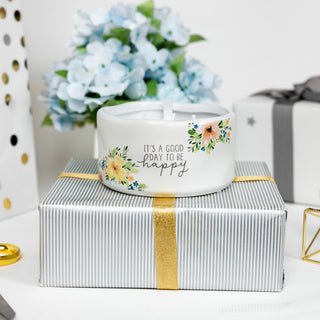 Happy 8 oz - 100% Soy Wax Reveal Candle Scent: Tranquility
