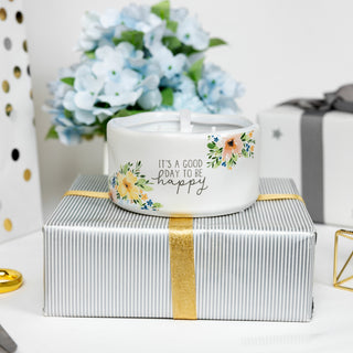 Happy 8 oz - 100% Soy Wax Reveal Candle Scent: Tranquility