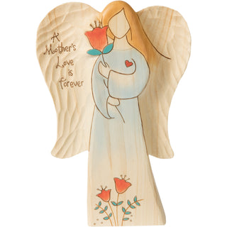 Mother's Love 7" Angel Holding Flower