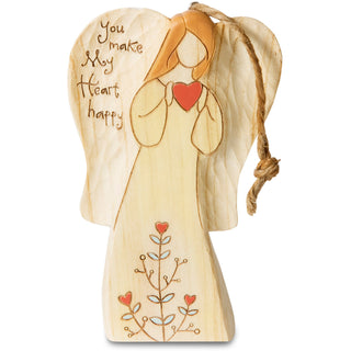 Love  4.5" Angel Ornament Holding Heart