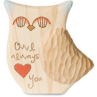 Owl Always Love You 3.5" Painted Owl Figurine/Carving