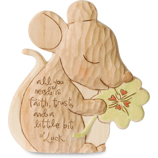 Little Bit O' Luck 3.5" Painted Mouse Figurine/Carving