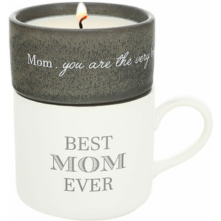Mom Stacking Mug and Candle Set 100% Soy Wax Scent: Tranquility