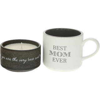 Mom Stacking Mug and Candle Set 100% Soy Wax Scent: Tranquility