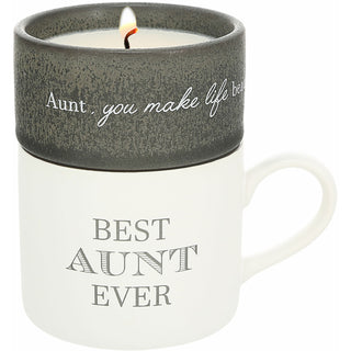 Aunt Stacking Mug and Candle Set
100% Soy Wax Scent: Tranquility