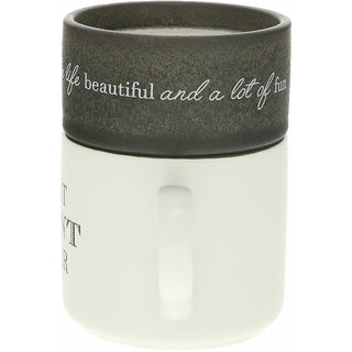 Aunt Stacking Mug and Candle Set 100% Soy Wax Scent: Tranquility