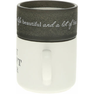 Aunt Stacking Mug and Candle Set 100% Soy Wax Scent: Tranquility