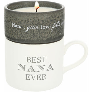 Nana Stacking Mug and Candle Set
100% Soy Wax Scent: Tranquility
