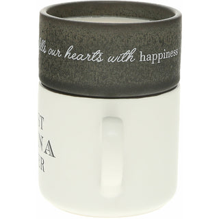 Nana Stacking Mug and Candle Set 100% Soy Wax Scent: Tranquility