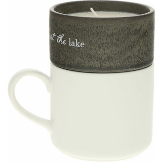 Lake Stacking Mug and Candle Set 100% Soy Wax Scent: Tranquility