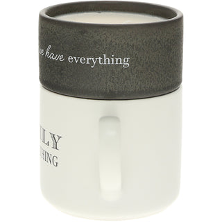 Family Stacking Mug and Candle Set 100% Soy Wax Scent: Tranquility